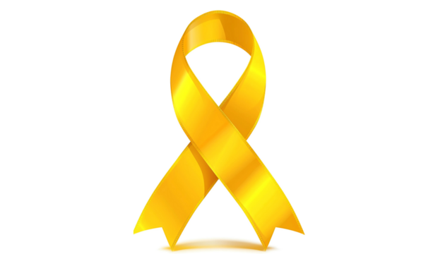 Golden Ribbon of Hope: A simple yet powerful symbol of support, resilience, and awareness. This golden ribbon stands as a beacon of encouragement for those facing challenges.  