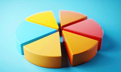 Colorful pie chart segments arranged in a circular formation.
