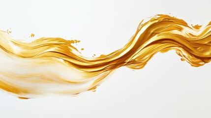 Fototapeta premium Fluid golden wave abstract art digital illustration elegant design aesthetic viewpoint motion concept for design inspiration