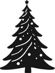 Fototapeta premium christmas tree silhouette holiday motif