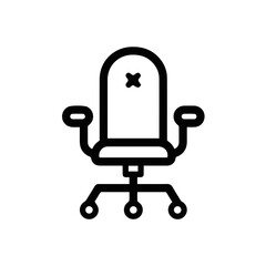 Fototapeta premium Chair icon symbol vector image illustration