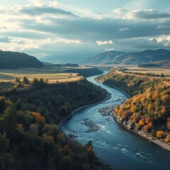 Zimowy wodospad River landscapes Ultra realistic Photorealistic landscape photographywater travel...