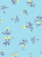 Fototapeta premium Abstract geometric seamless pattern. Vector colorful blocks pattern design background. Vibrant and gradient colors for design background and materials. flowers with soft petals in pastel tones such