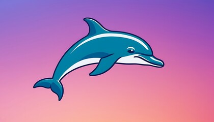 Fototapeta premium dolphin logo Dolphin logo icon template logotype, aquatic, diving, dolphin, emblem, fin, graphic, 1