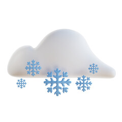 3d render icon Snowy weather