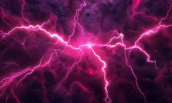 A vibrant abstract of pink lightning against a dark cosmic backdrop, evoking energy and wonder in a stunning visual display.