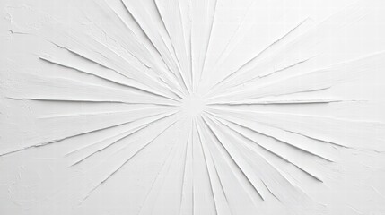 Abstract White Burst Texture with Radial Line Pattern and Depth