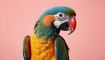 Fototapeta premium parrot Cute green parrot with blue accents on his head and wings. The parrot parrot, cartoon, illustration, advertising, booklet, clip art, colourful, company, creativity,
