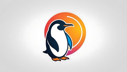 Obraz premium penguins logo icon Penguin tattoo idea on white background logotype, art, bird, illustration, design 5