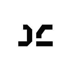 JC monogram logo design letter text name symbol monochrome logotype alphabet character simple logo