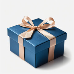 Obraz premium gift box with golden ribbon isolated on transparent background cutout gift box with golden ribbon