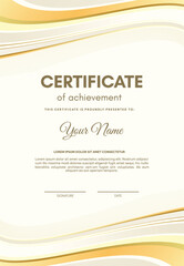 luxury gold appreciation certificate design