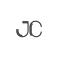JC monogram logo design letter text name symbol monochrome logotype alphabet character simple logo