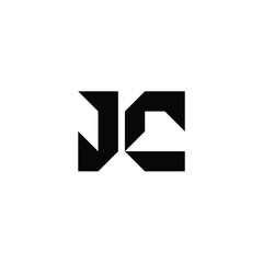 JC monogram logo design letter text name symbol monochrome logotype alphabet character simple logo