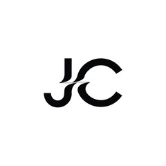 JC monogram logo design letter text name symbol monochrome logotype alphabet character simple logo