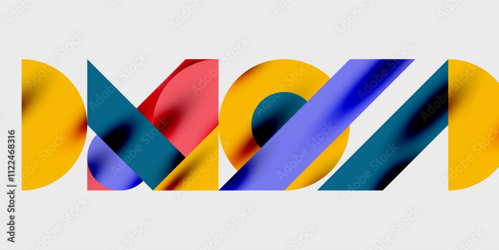 Fototapete Vibrant abstract background circles with smooth gradients, creating a dynamic and modern design. Ideal for creative, tech, or contemporary-themed projects