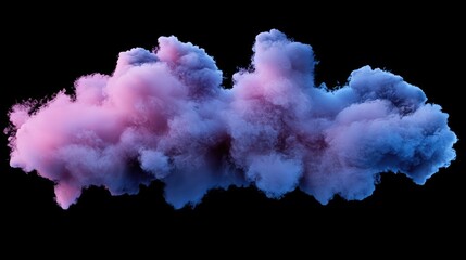 Fototapeta premium Colorful Smoke Cloud on Black Background for Creative Projects