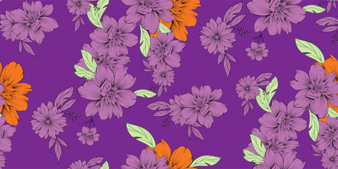 Luxurious digital pattterns.Motif ethnic seamless textile illustration, pink embroidery, print striped ornament floral, pattern, design for wrapping, silk, scarf, background, textile, carpet, rug, tex