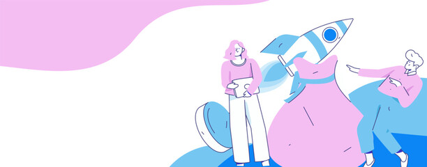 Internet financial management investment flat vector concept operation hand drawn illustration
