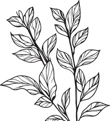 Silhouette Flower Art And Vector Stock Photo