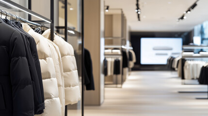 Fototapeta premium Luxury clothing store interior