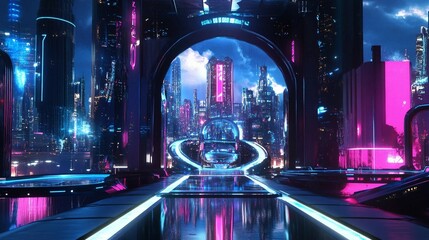 Obraz premium Cutting-Edge Rides for Tomorrow's Fun