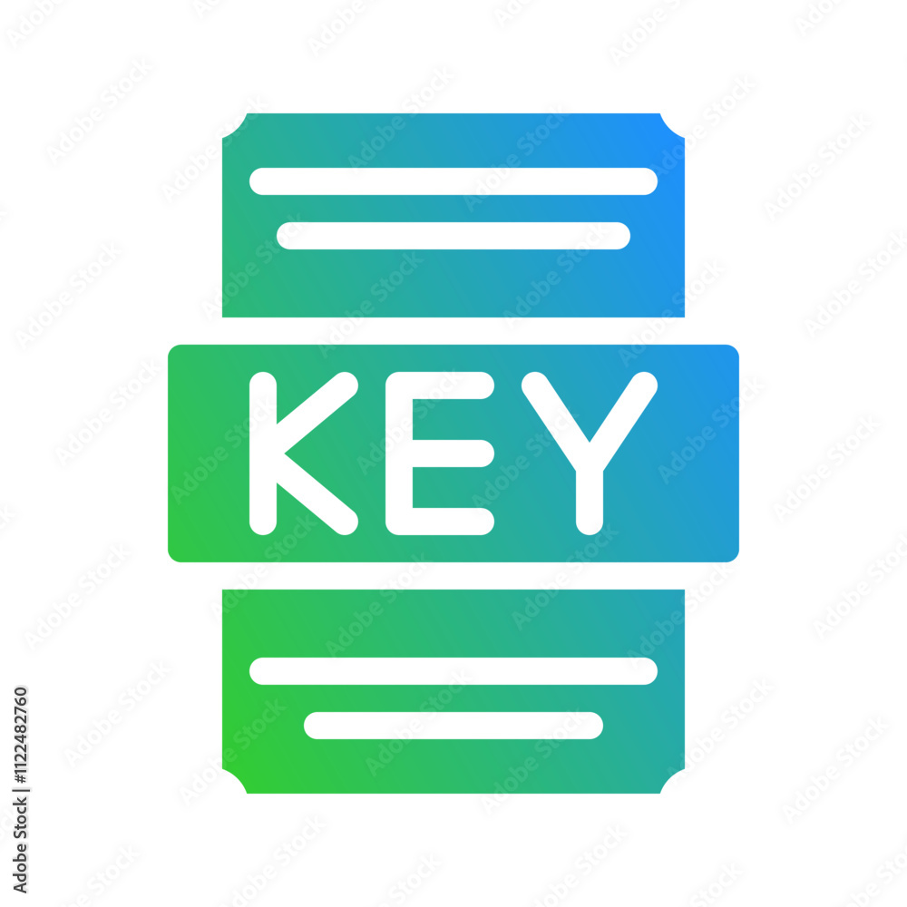 Fototapete Keynote spreadsheet file symbol with subtle color gradation design. Suitable for website, UI and mobile app.