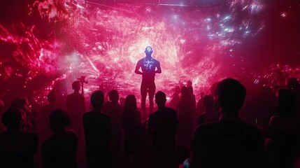 Holographic Performance in a Futuristic Concert