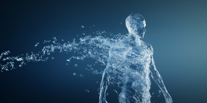 人間の体内水分のイメージ・水分補給のイメージ