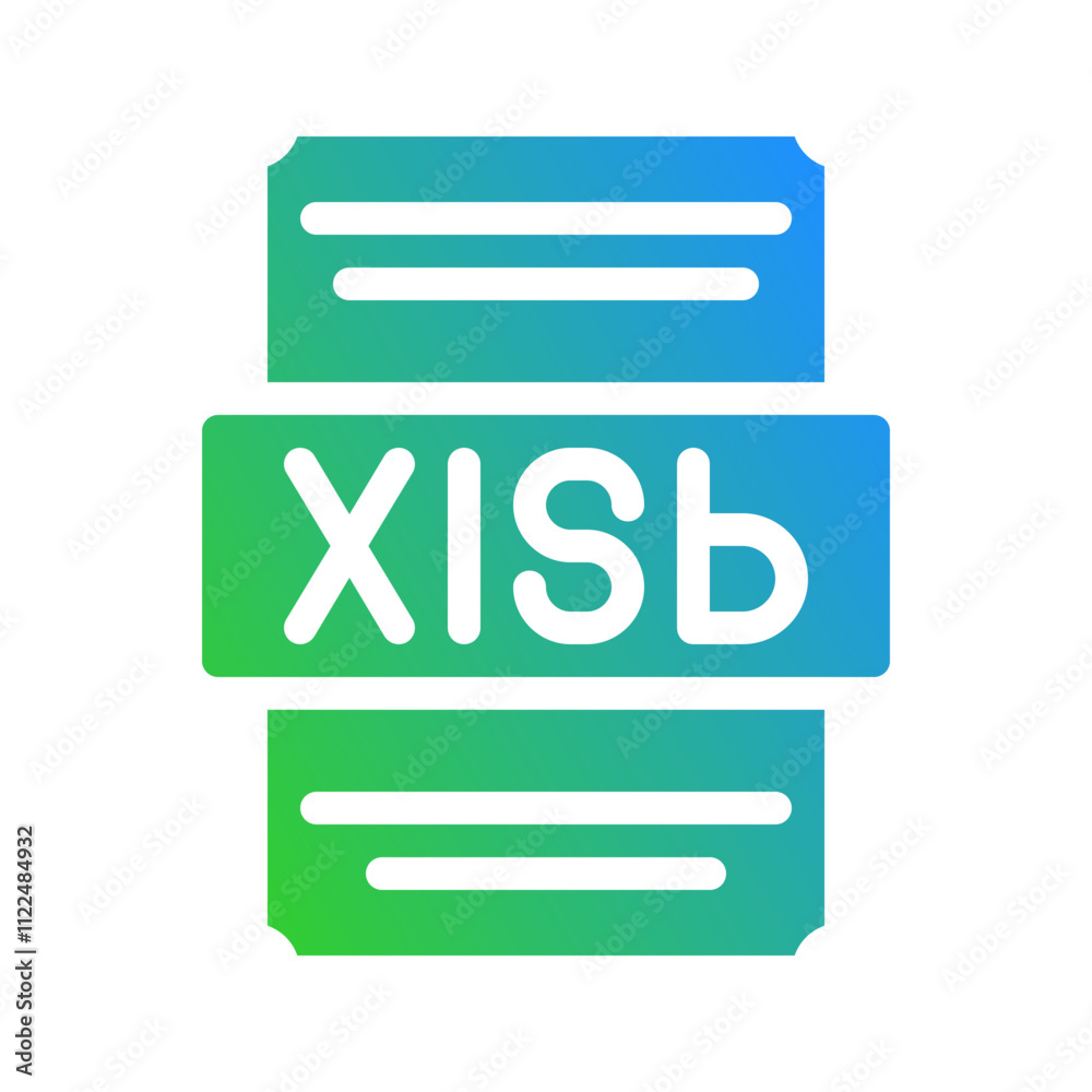 Poster xlsb modern icons with gradient fills for various types of spreadsheet files.