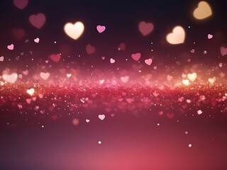 Festive valentine's day Love in bokeh background