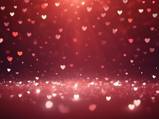 Festive valentine's day Love in bokeh background