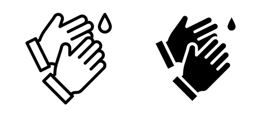 Obraz premium Wash hands icon symbol collection on white background.