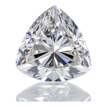 Trillion Cut Diamond Gemstone on Black Background