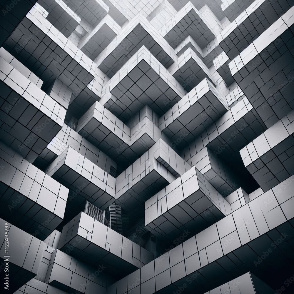 Poster geometric patterns and shapes found in architecture highlight th