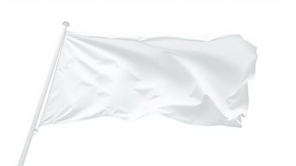 Fototapeta premium White Flag Mockup: Perfect for Branding, Advertising, and Custom Designs