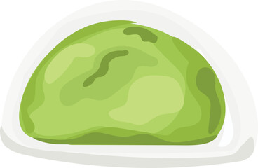 Steamed Sweet Bun Illustration.