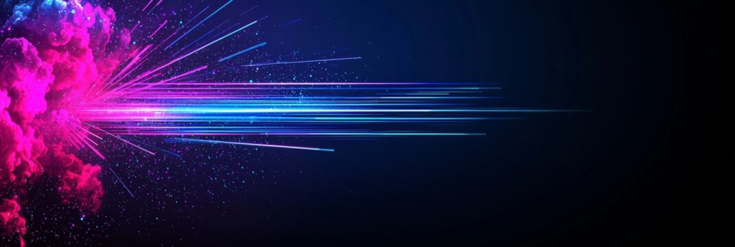 cloud computing economic concept. Vibrant abstract design with colorful streaks on a dark background.