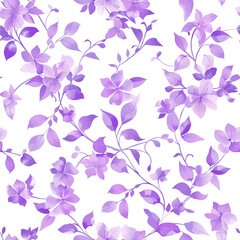 Delicate Purple Floral Seamless Pattern