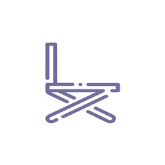 Obraz premium Chair icon symbol vector image illustration