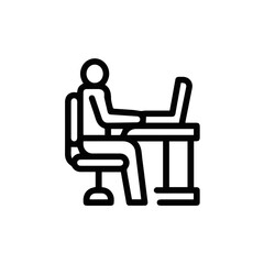 Chair icon symbol vector image illustration