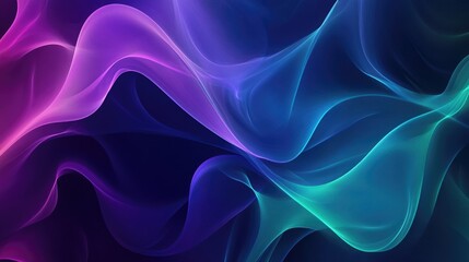 Obraz premium abstract background with smooth lines in blue, purple and green colors