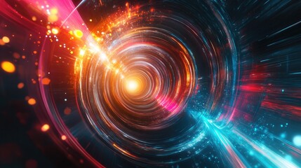 Obraz premium Abstract background with vibrant futuristic color