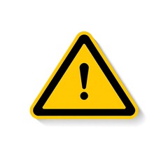 Warning Sign with Exclamation Mark on isolated background, generative ai