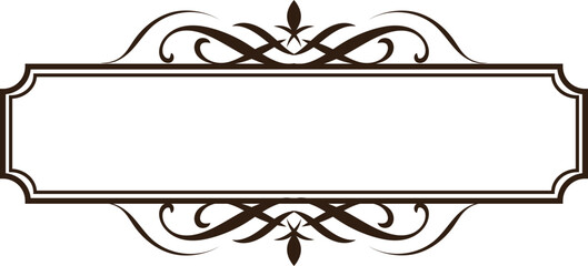 Classic decorative label with ornate design.