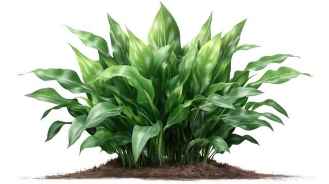 plant of corn isoalated on white background