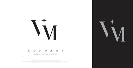 Initial VM Logo Design Vector 