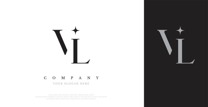 Initial VL Logo Design Vector 