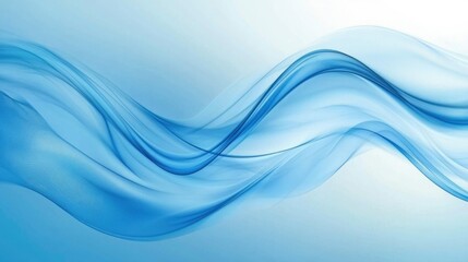 Fototapeta premium Abstract blue background with waves and curves