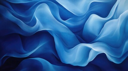 Fototapeta premium Abstract blue background with waves and curves